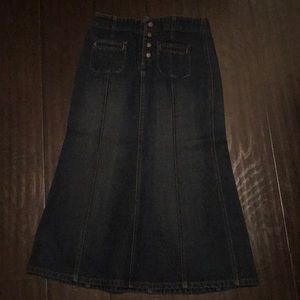 Long Denim Skirt